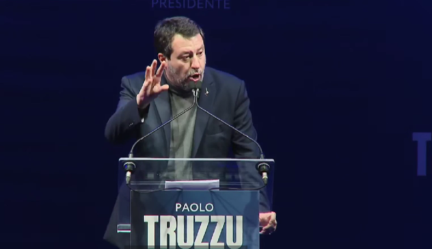 Salvini a Cagliari: 