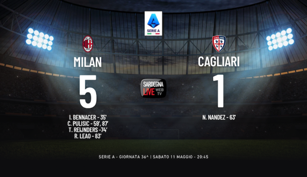 Milan-Cagliari 5-1, brutta e pesante sconfitta a San Siro