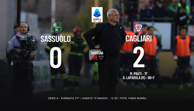 Sassuolo-Cagliari 0-2, é la vittoria salvezza per i rossoblù