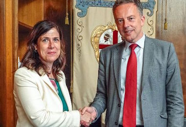 Cagliari. La presidente Todde riceve a Villa Devoto l’ambasciatore di Francia