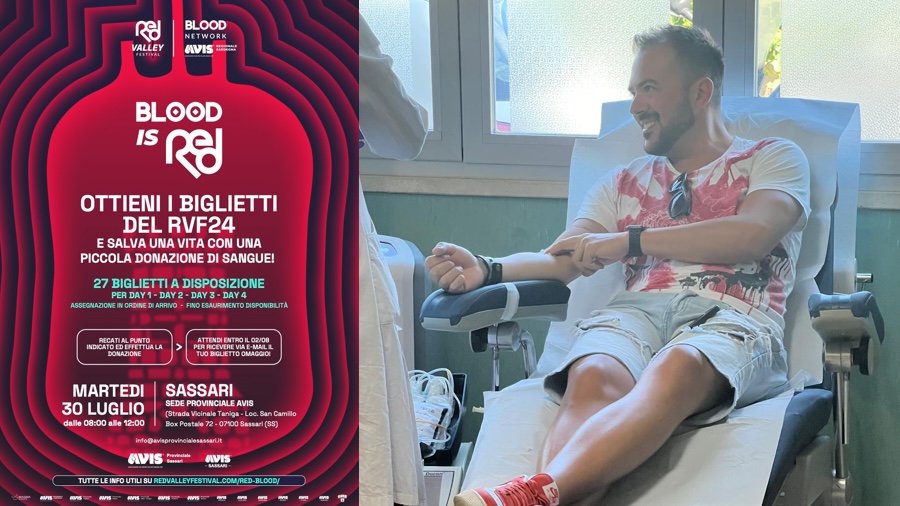 Avis Provinciale Sassari. Dona il sangue e vai al Red Valley Festival: 27 biglietti in regalo