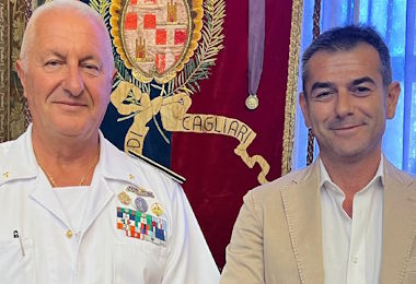 Cagliari, il sindaco Massimo Zedda incontra l’Ammiraglio Enrico Pacioni