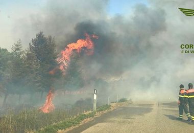 Oggi in Sardegna 12 incendi, in azione gli elicotteri del Corpo forestale