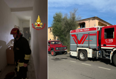 San Teodoro. Fiamme in una casa, 61enne salvato dai Vigili del fuoco