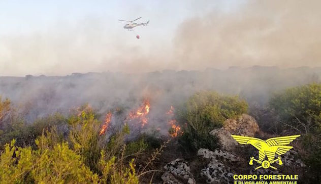 Incendi: allerta a Cagliari per domani, sabato 7 settembre