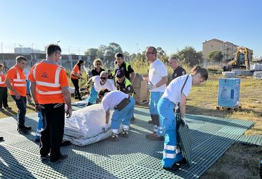 Cagliari. Costruito a tempo record un campo di Protezione civile 