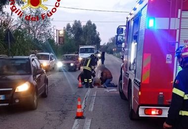 Incidente in moto per una coppia di turisti francesi sulla Provinciale 13