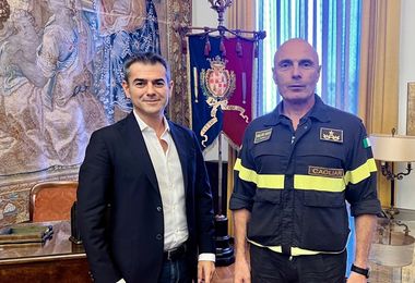 Manselli al comando dei Vigili del fuoco di Cagliari: incontro con il sindaco Zedda